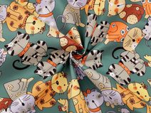 Látka PES s potiskem kočky