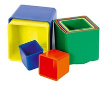 Kostky kubus Krtek a ptáček dřevo 12ks v krabičce 22x17x4cm