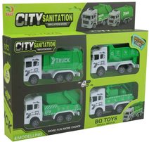 Auto technické služby 13cm zpětný chod svoz komunálního odpadu 4 druhy plast