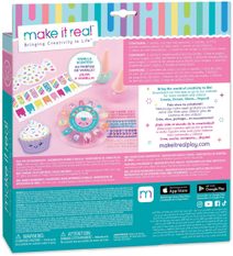 MAKE IT REAL Laky dětské na nehty set 2ks se zdobením Candy voňavé