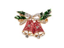 Vánoční brož s broušenými kamínky