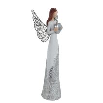 Dekorace anděl se srdíčkem X8177/3 - 6.5x6.5x20cm