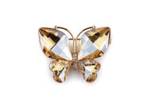Brož s broušenými kamínky motýl