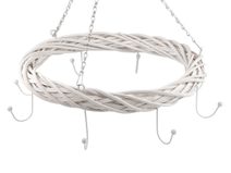 Závěsný proutěný věnec Ø45 cm s 8 háčky