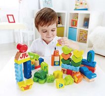 Baby puzzle vkládací s úchyty domácí zvířátka 3 dílky na desce