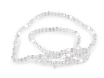 Skleněné korálky broušené 4 mm ploché, na drátku