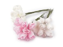 Umělá pěnová mini růže na drátku