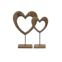 Dekorace srdce, S/2 D7685 - 20×5×30.5 cm 13×5×24.5 cm