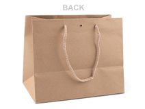 Papírová taška natural s průhledem a širokým dnem