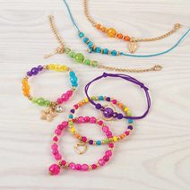 Náramky a náhrdelník smajlíci dětský kreativní set s korálky a doplňky
