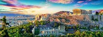 PUZZLE Panoramatické foto Řecko Acropolis skládačka 66x23,5cm 500 dílků
