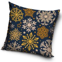 Vánoční povlak Mrazivé vločky tmavě šedý 40x40 cm