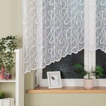 Voálový set s kanýrem Rongo 2x 180x150 cm + kanýr 40x300 cm bílá