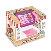 MINI OBCHOD - pokladna česká s učením jak nakupovat - růžová