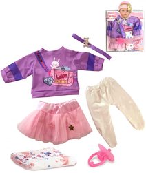 MAC TOYS PLEJO Šaty pro panenku 40-43cm oblečení na vycházku I.