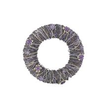 Věnec s dekoracemi fialový P1153/2 - 31 cm