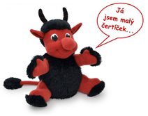 Krtek (Krteček) 20cm modrý kulich trikolora mluvící