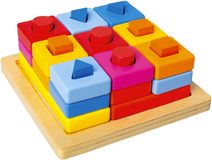 Baby tvary vkládací barevná navlékačka na desce