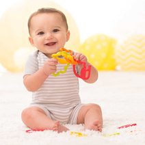 Baby řetěz zvířátka 24 dílků zábrana na kočárek pro miminko plast