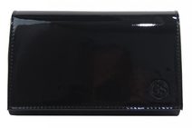 Černé lakované dámské psaníčko SP102 GROSSO