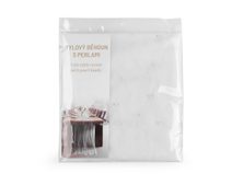 Tylový běhoun s perlami pro svatby a oslavy 0,8x3 m