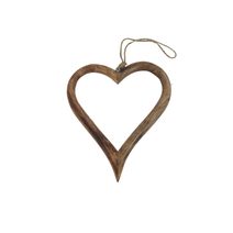 Srdce mango závěsné O0339/1 - 13 × 15 x 2 cm