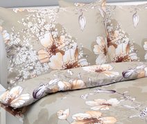 Flanelové povlečení 140x200, 70x90 Liby hnědá