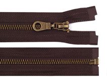 Staromosazný zip šíře 6 mm délka 80 cm (bundový)