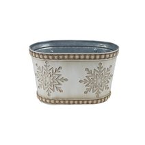 Květináč oválný vločka K3908/1 - 19 x 11 x 12 cm