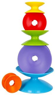 BAM BAM Baby Věž vzdělávací navlékací pyramida 35cm pro miminko plast