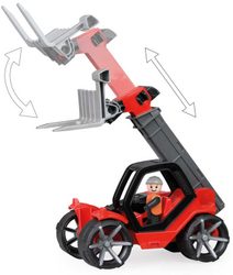 Auto nákladní truck s kontejnerem zpětný chod modro-šedé plast