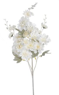 Kytice 65 cm - trs 5 větviček bílá