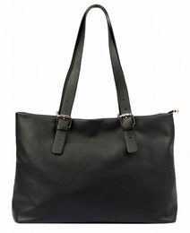 Pierre Cardin Kožená velká dámská kabelka přes rameno černá