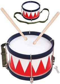 Bubínek 21cm s popruhem a 2 paličkami dřevo kov *HUDEBNÍ NÁSTROJE*