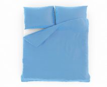 Francouzské jednobarevné bavlněné povlečení 220x200, 70x90cm modré
