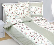 Povlečení bavlněné Zelená,Hnědá,Růžová 90/223