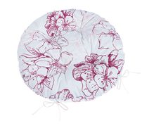 Sedák Adéla prošívaný kulatý Vínová,Bílá 62/184