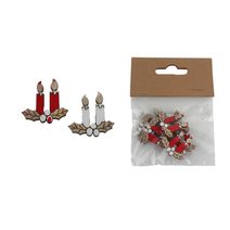 Dekorace svíčka, 8 ks D6341 - 2,5 x 0,3 x 2,3 cm