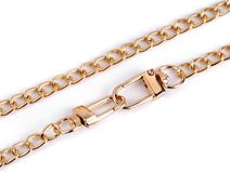 Řetízek na kabelky s karabinou délka 125 cm, šíře 6 mm