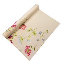 METRÁŽ Bavlněné plátno DELUX BOTANICA smetanová, šíře 220cm