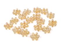Plastové korálky s AB efektem květ Ø17 mm 10 g