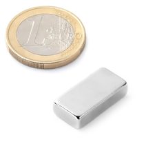 Neodymový magnet kvádr 10 × 5 × 20 mm, síla 2,9 kg