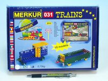 Stavebnice Merkur 031 Železniční modely 10 modelů 211 kusů