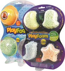 Modelína dětská pěnová kuličková PlayFoam svítí ve tmě set 8ks