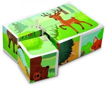 Kostky kubus dřevěné Moje první pohádky 12ks v krabičce 17x12,5x4cm