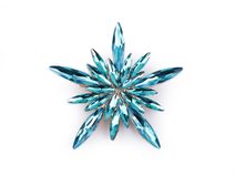 Brož s broušenými kamínky vločka