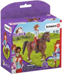 Kůň + panenka žokejka plast 20cm v krabici