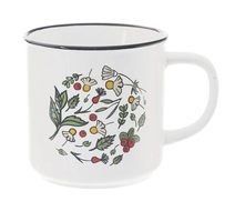 Hrnek keramický bylinky 0,7 l O0330 - dia 11 x 11,5 cm