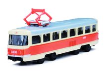 Unikátní kovová tramvaj 16 cm na zpětný chod v CZ obalu