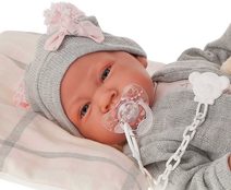 Antonio Juan panenka miminko Pipa holčička 42 cm (realistická, vinyl)